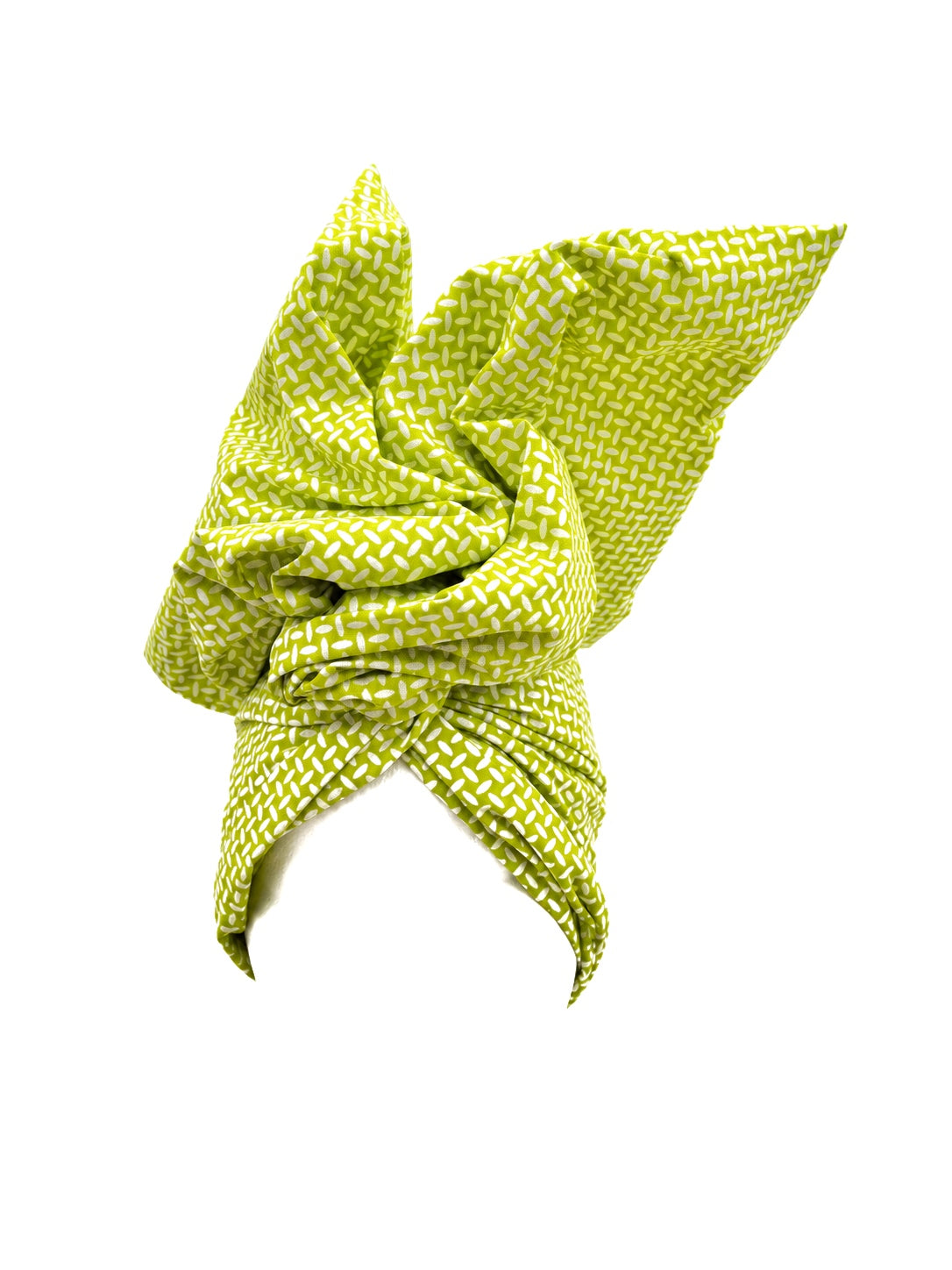Lime Green Print Wire Headwrap