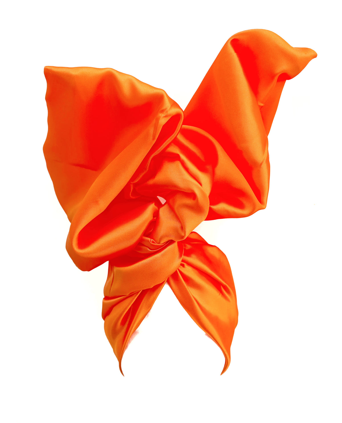 Orange Satin Wire Headwrap