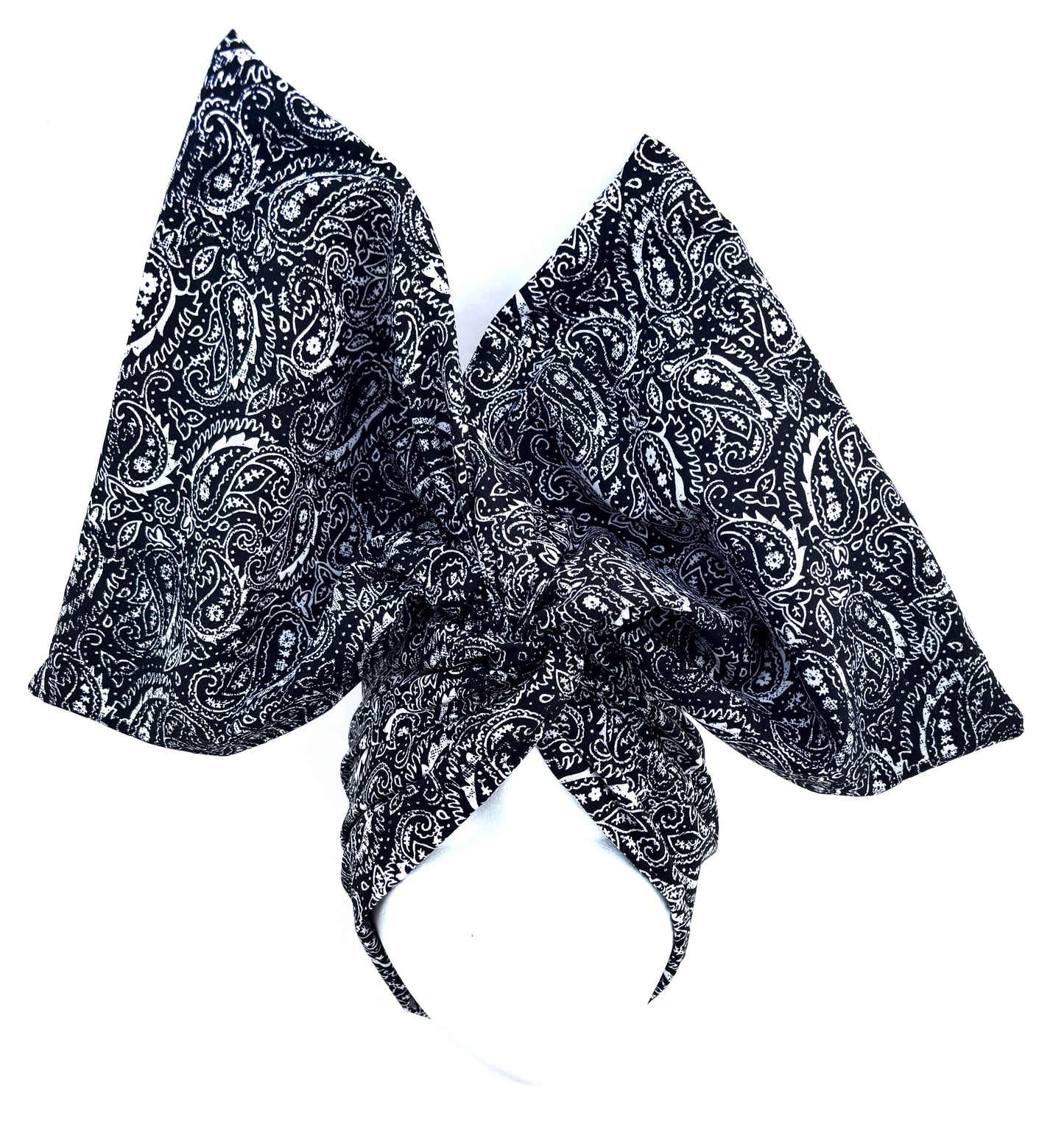 Black Paisley Wire Headwrap