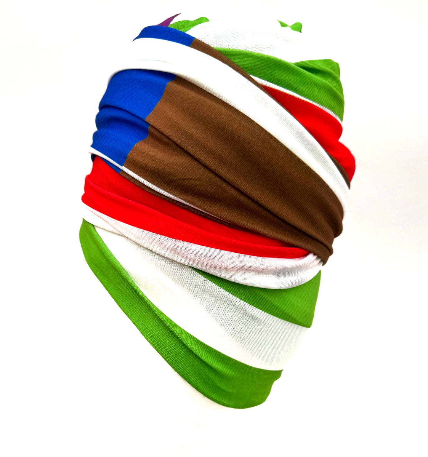 Stretch Knit Stripes Headwrap
