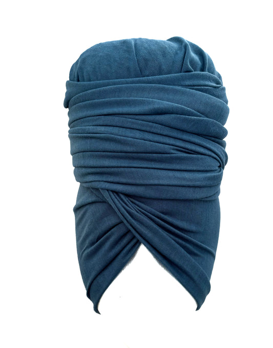 Dark Cyan Stretch Knit Headwrap