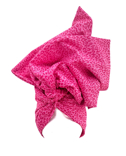 Pink Leopard Wire Headwrap
