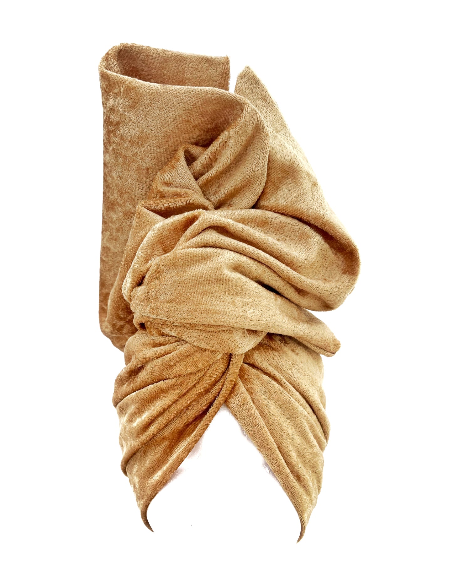 Gold Velvet Wire Headwrap