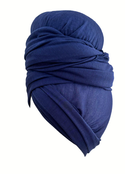 Navy Stretch Knit Headwrap