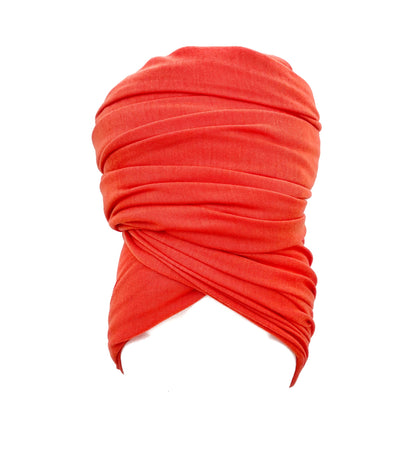 Red Orange Stretch Knit Headwrap