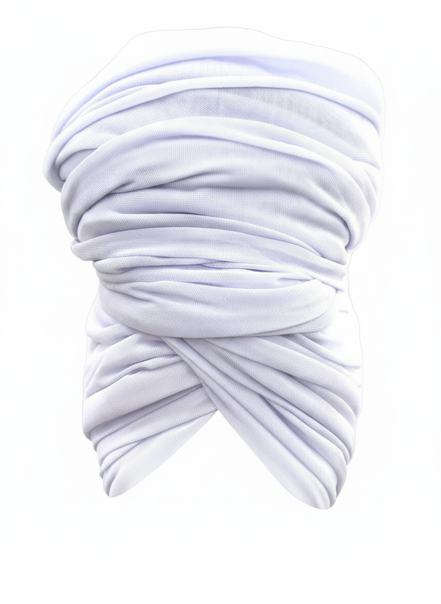 White Stretch Knit Headwrap