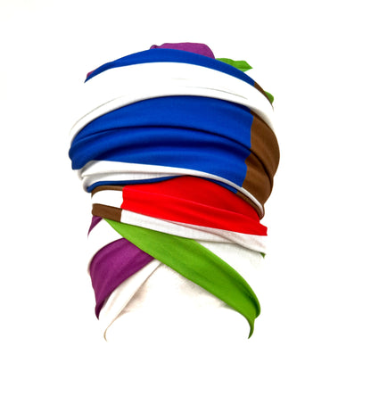 Stretch Knit Stripes Headwrap