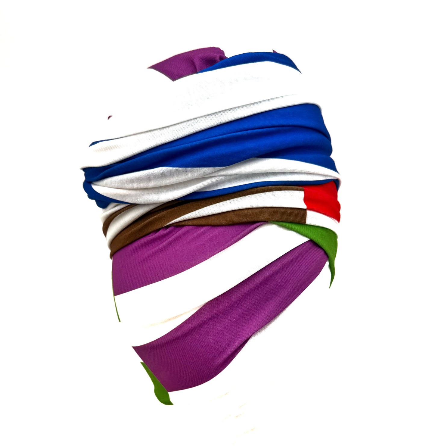 Stretch Knit Stripes Headwrap