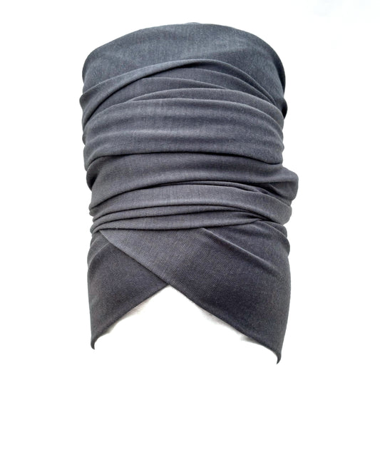 Dark Gray Stretch Knit Headwrap