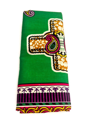 Green African Print Headwrap