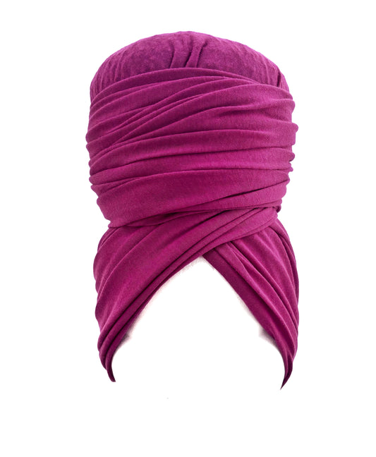Dark Magenta Stretch Knit Headwrap