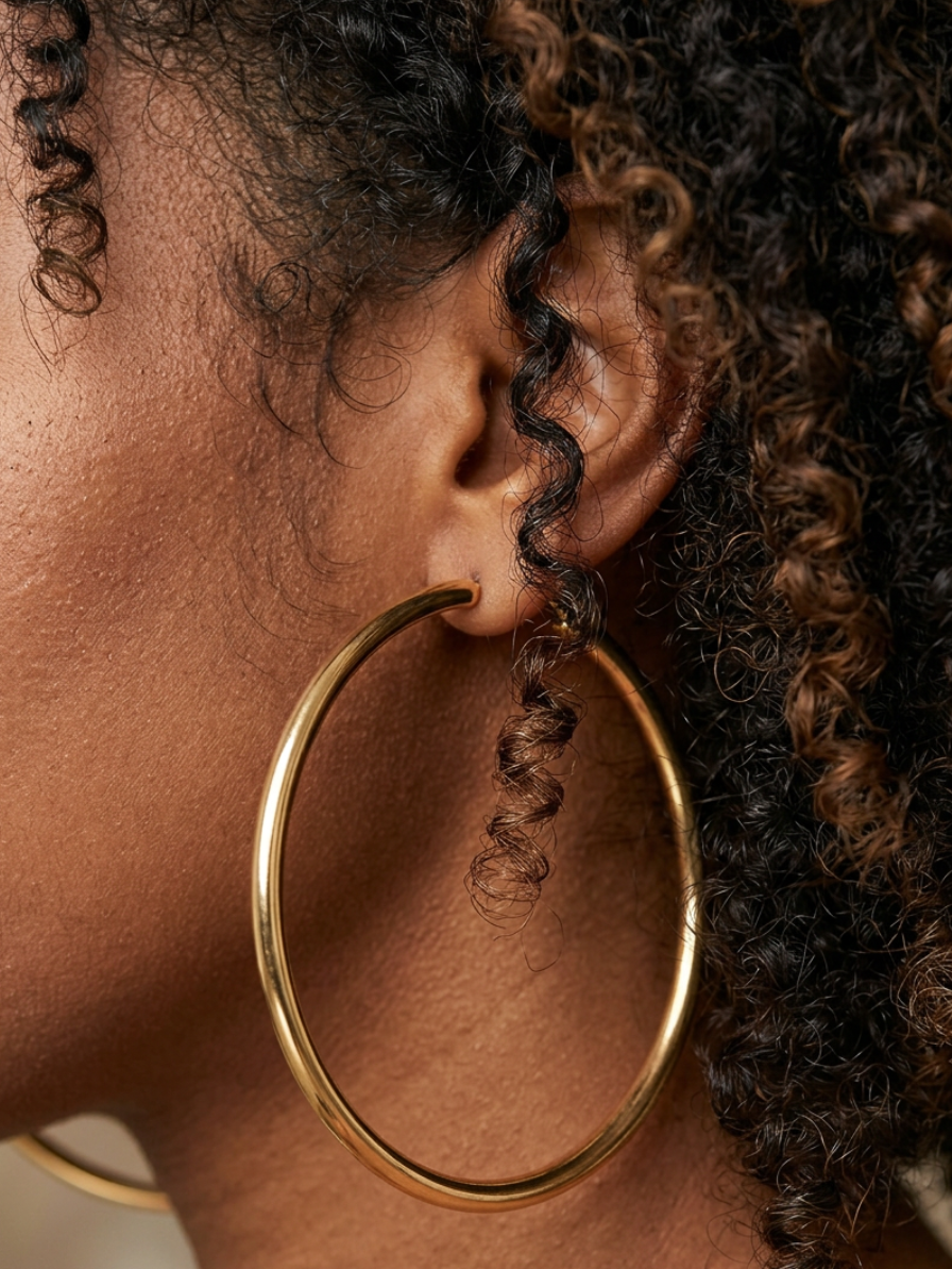 Big Gold Hoop Earrings