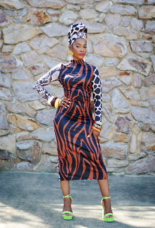Safari Bodycon Dress