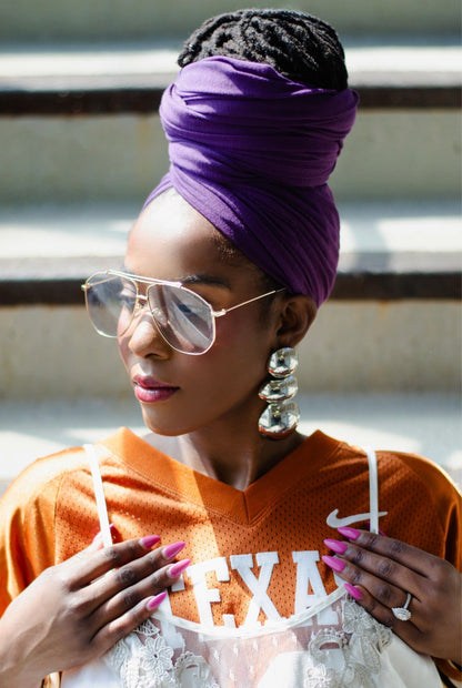 Purple Stretch Knit Headwrap