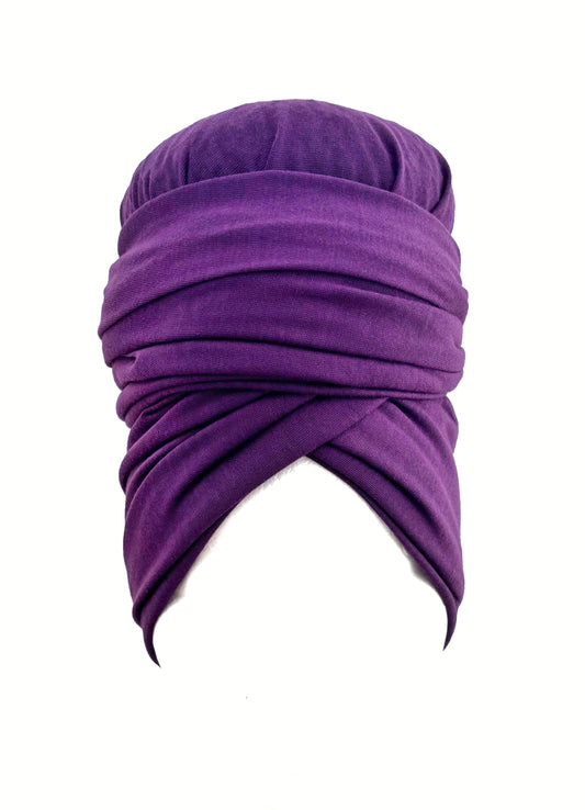 Purple Stretch Knit Headwrap