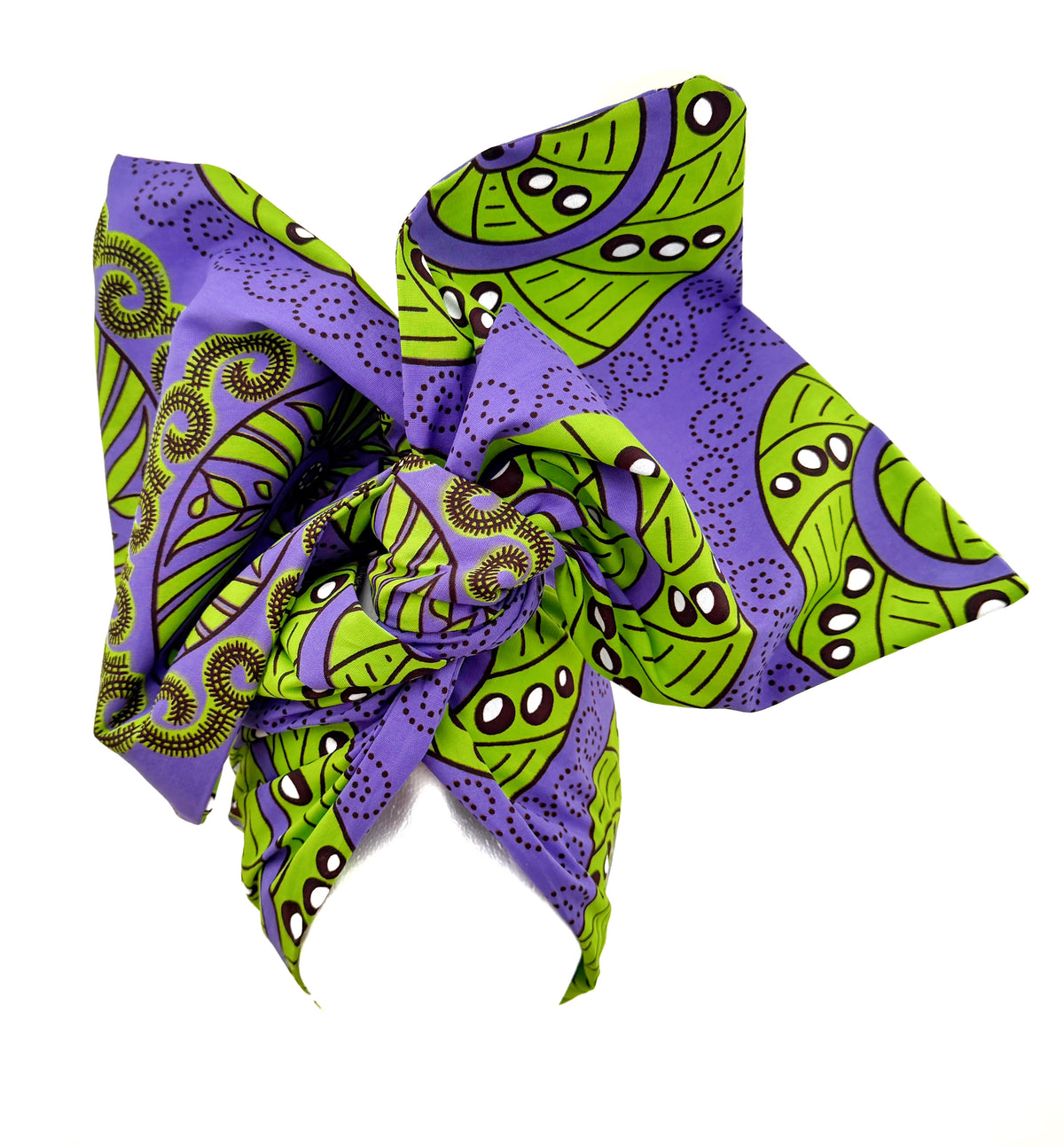 Purple & Green Ankara Wire Headwrap