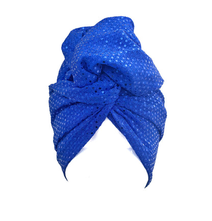 Blue Sequin Wire Headband