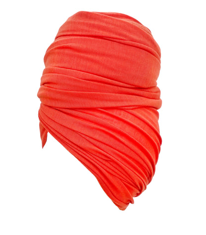 Red Orange Stretch Knit Headwrap
