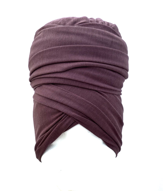 Dark Mauve Stretch Knit Headwrap