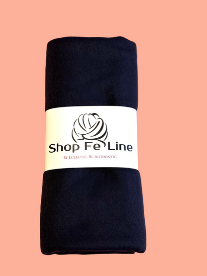 Blue Black Stretch Knit Headwrap