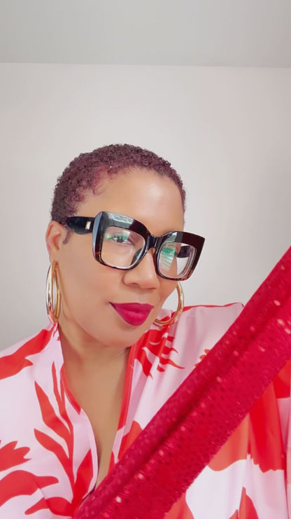 Sequin Red Flame Headwrap