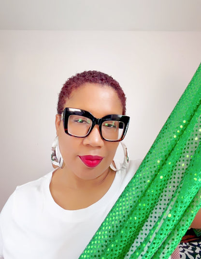 Sequin Green Goddess Headwrap
